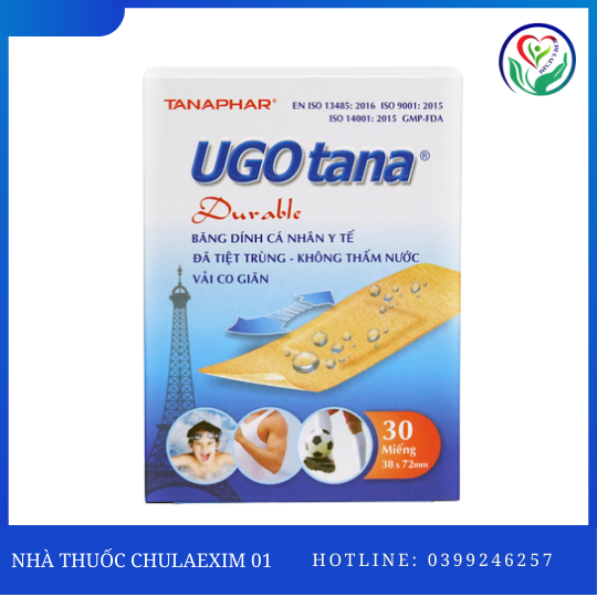 BĂNG DÍNH CÁ NHÂN Y TẾ UGOTANA HỘP 30 MIẾNG