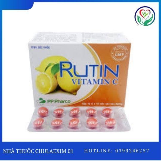 RUTIN- VITAMIN C (HỘP 10 VỈ X 10 VIÊN)