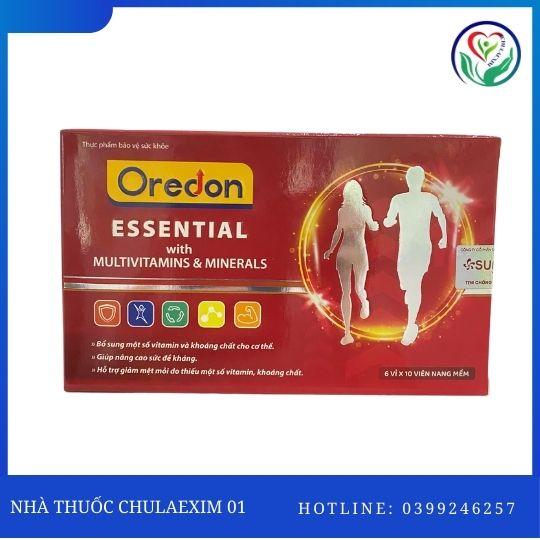 TPBVSK OREDON ESSENTIAL WITH MULTIVITAMINS & MINERALS (HỘP 6 VỈ X 10 VIÊN)