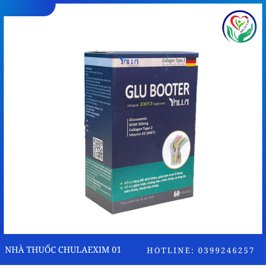 GLU BOOTER YALLA - HỖ TRỢ LÀM TRƠN Ổ KHỚP, TĂNG TIẾT DỊCH, HỖ TRỢ GIẢM ĐAU NHỨC KHỚP (H/60V)