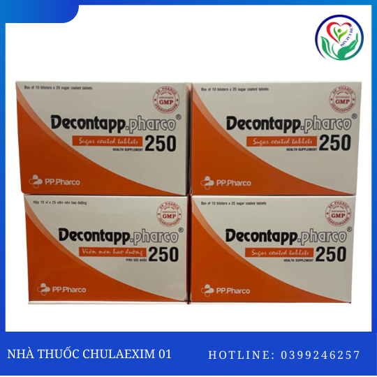 DECONTAPP.PHARCO 250 (HỘP 10 VỈ X 25 VIÊN)