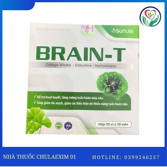 TPBVSK BRAIN-T (HỘP 10 VỈ X 10 VIÊN) -HỖ TRỢ HOẠT HUYẾT, TĂNG CƯỜNG TUẦN HOÀN MÁU NÃO